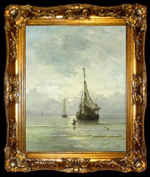 framed  Hendrik Willem Mesdag Calm Sea, ta009-2